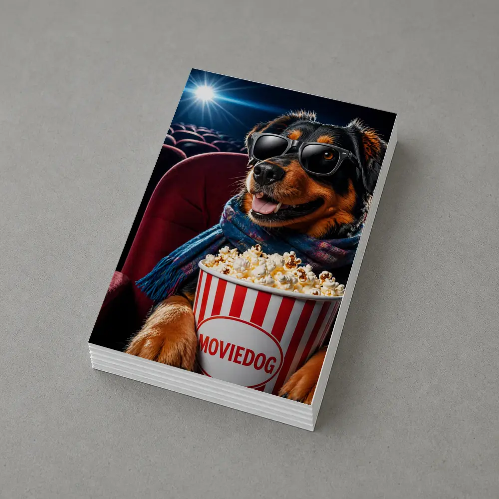 Rottweiler Dog Cinema Popcorn Sunglasses Fun – Postcards