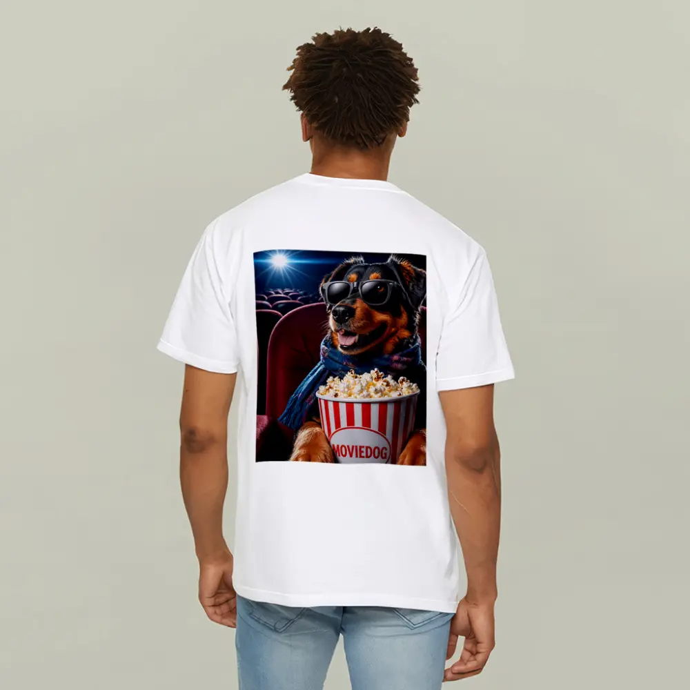 Rottweiler Dog Cinema Popcorn Sunglasses Fun – T-Shirts