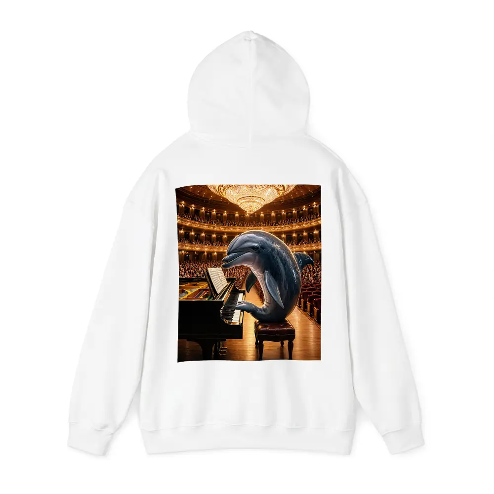 Dolphin Playing Piano Grand Concert Hall – Hoodies