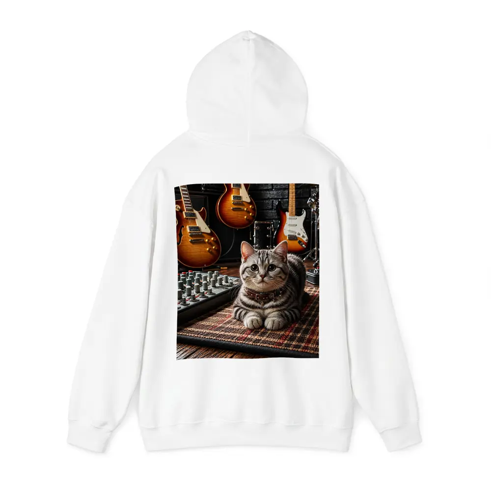 American Shorthair Cat Music Studio Guitars – Hoodies