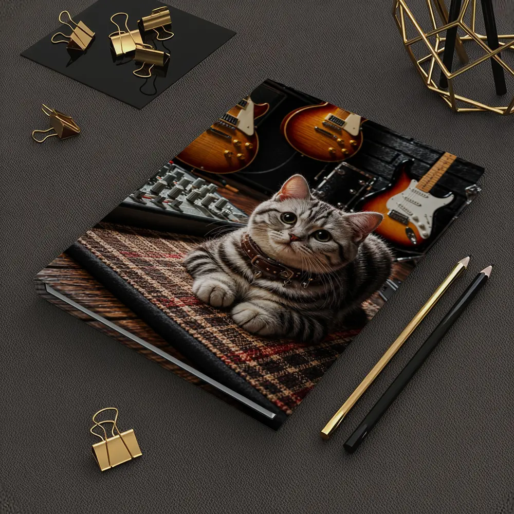 American Shorthair Cat Music Studio Guitars – Notebooks