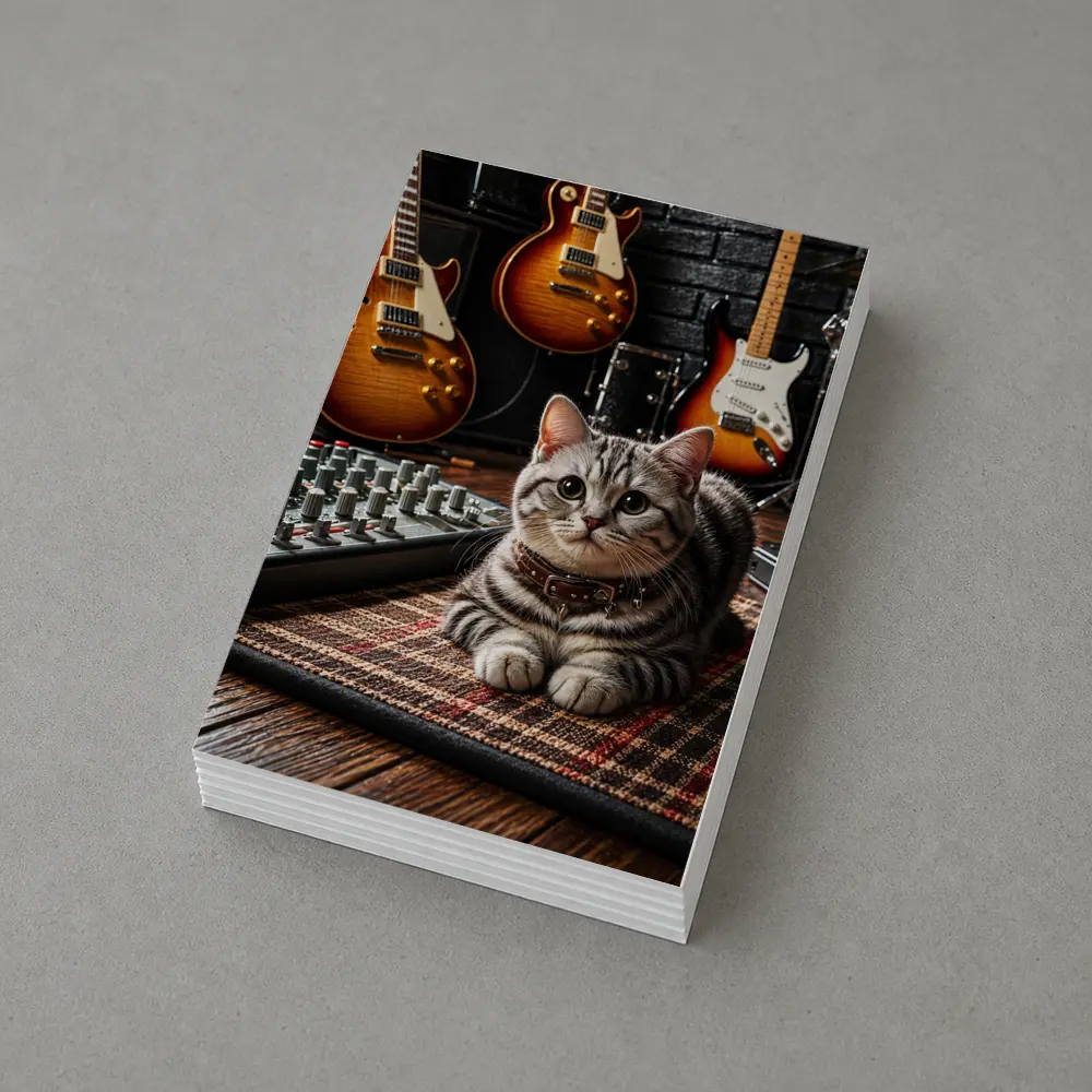 American Shorthair Cat Music Studio Guitars – Postcards