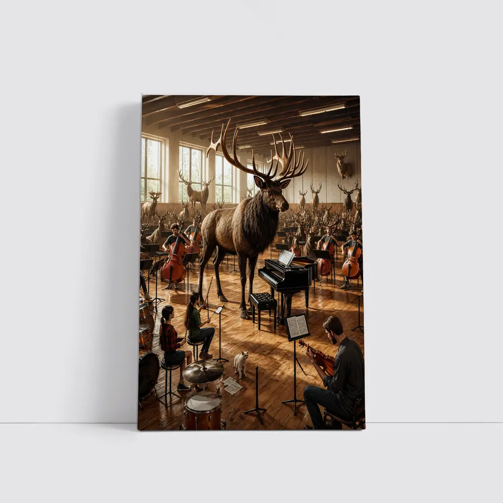 Giant Moose Orchestra Music Studio Scene – Wall Art