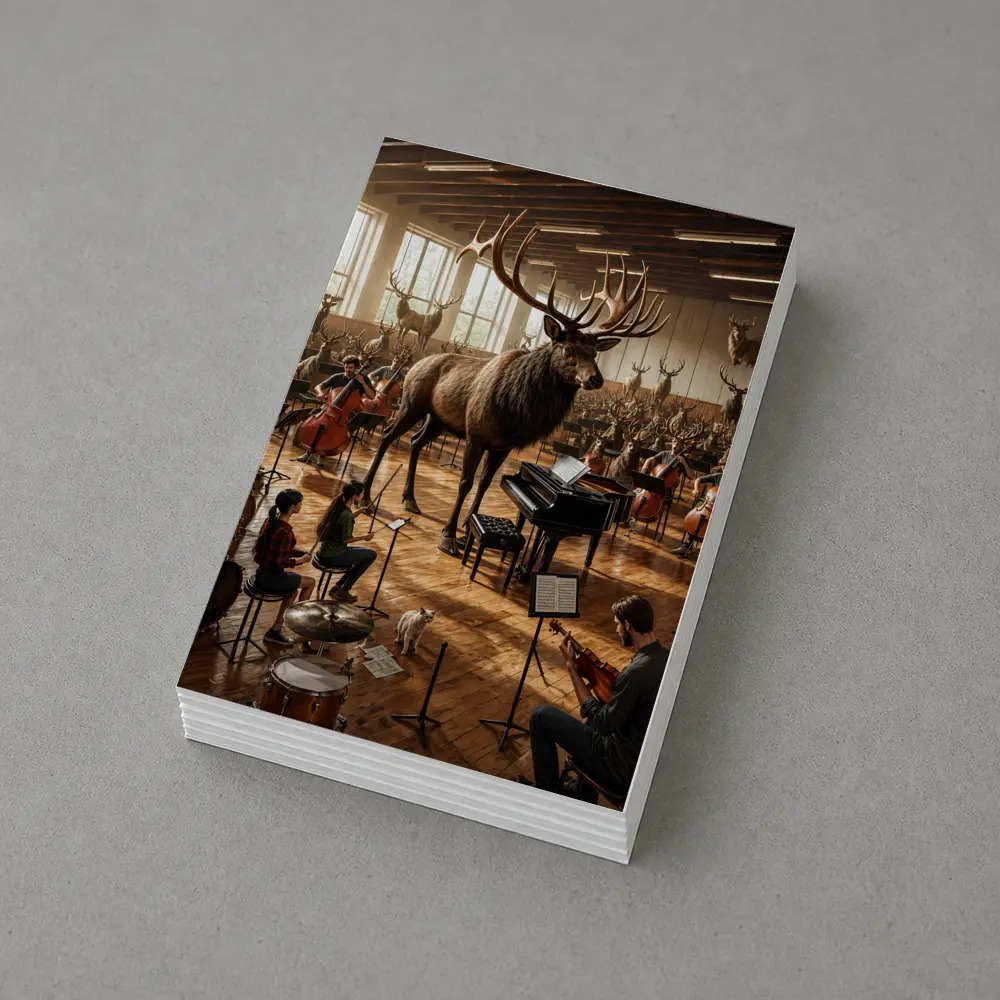 Giant Moose Orchestra Music Studio Scene – Postcards