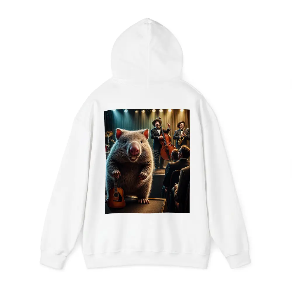 Wombat Playing Guitar at Jazz Club – Hoodies