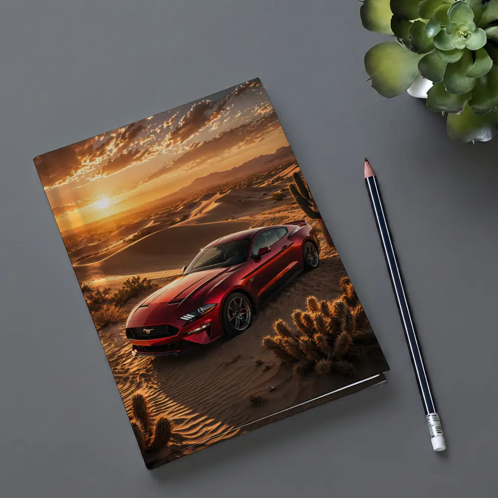 Ford Mustang GT Red Desert Sunset – Notebooks