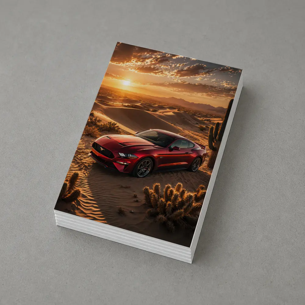 Ford Mustang GT Red Desert Sunset – Postcards