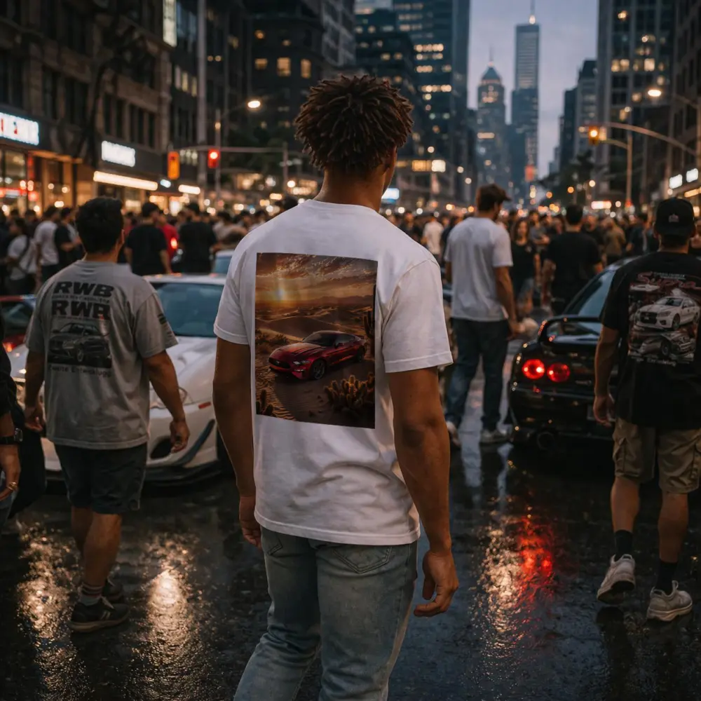 Ford Mustang GT Red Desert Sunset – T-Shirts
