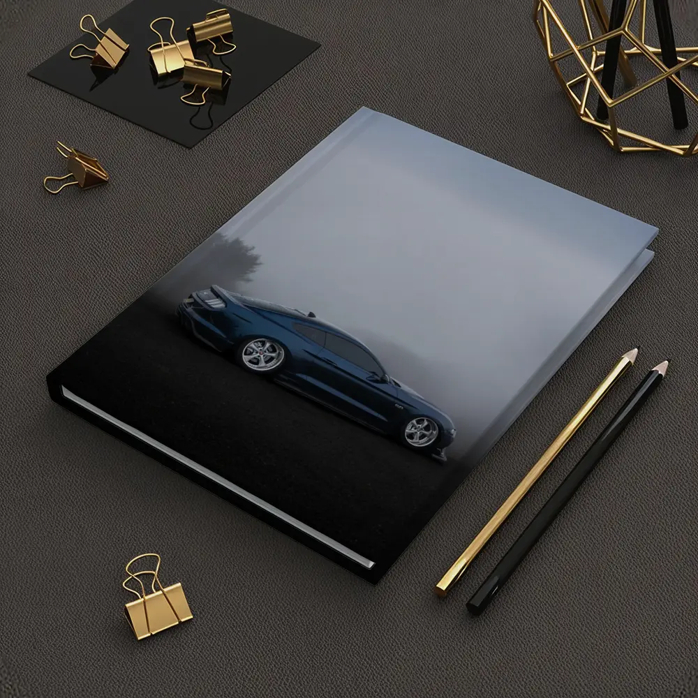 Ford Mustang GT Blue Foggy Dark Scene – Notebooks
