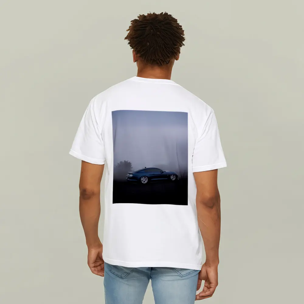 Ford Mustang GT Blue Foggy Dark Scene – T-Shirts