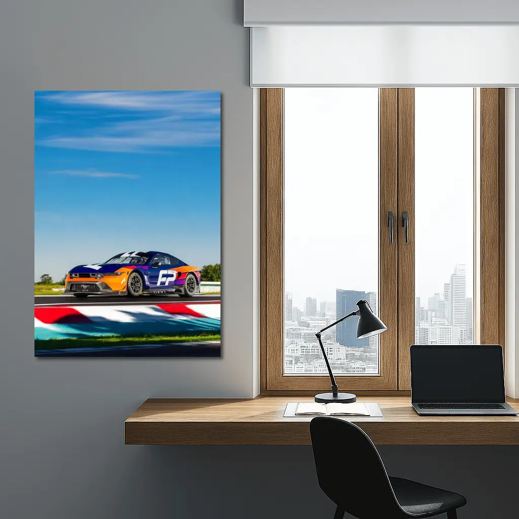 Ford Mustang GT Race Car Track Day – Wall Art