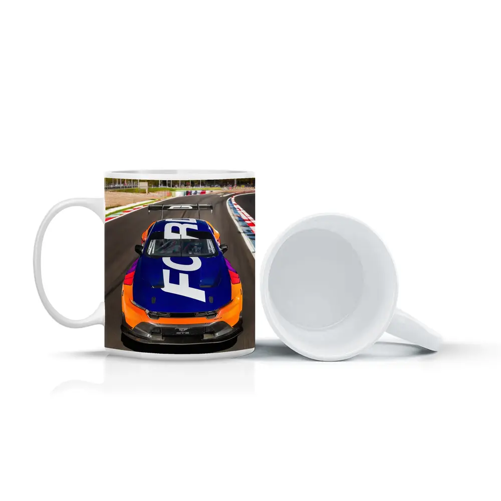 Ford Mustang GT3 Race Car On Track – Mugs