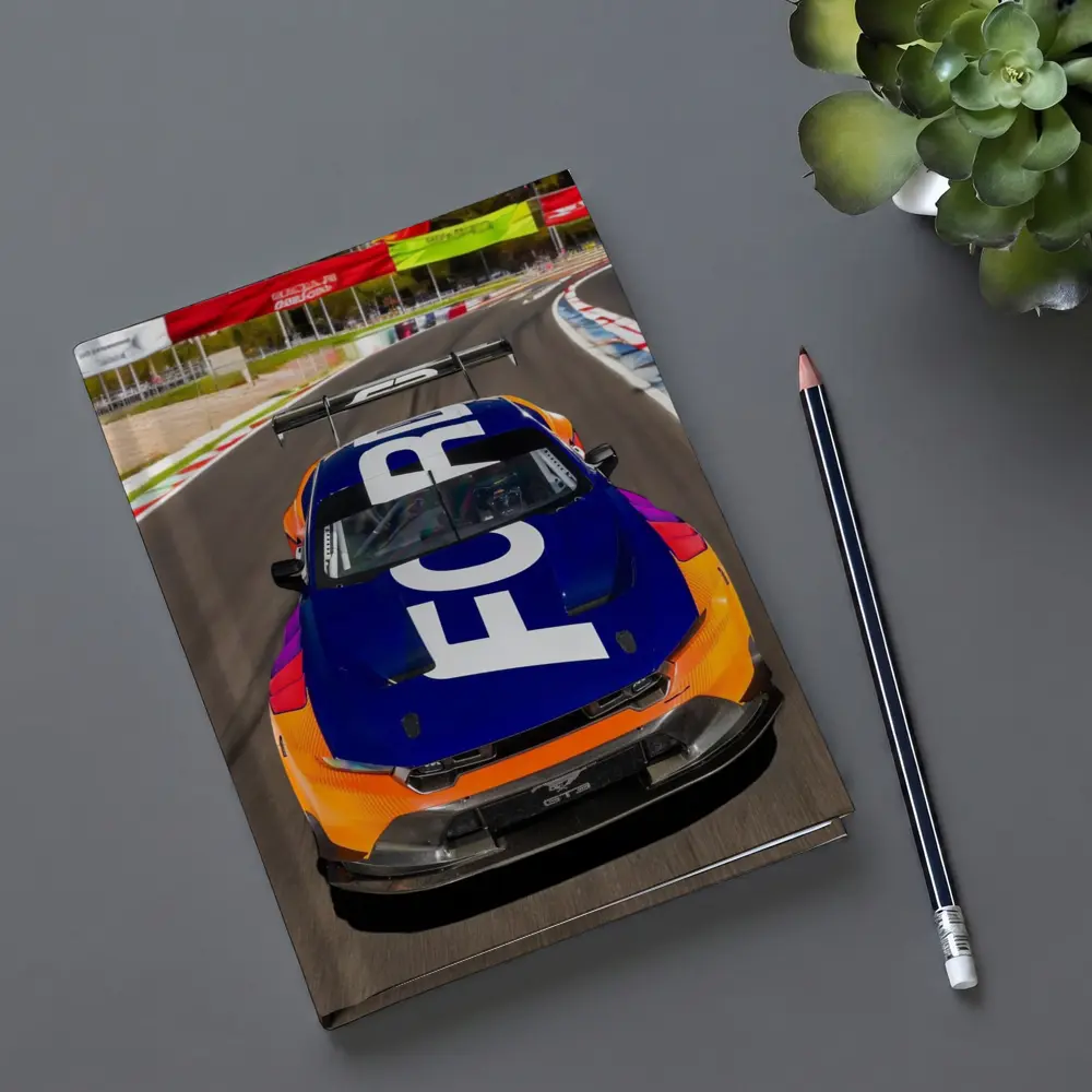 Ford Mustang GT3 Race Car On Track – Notebooks