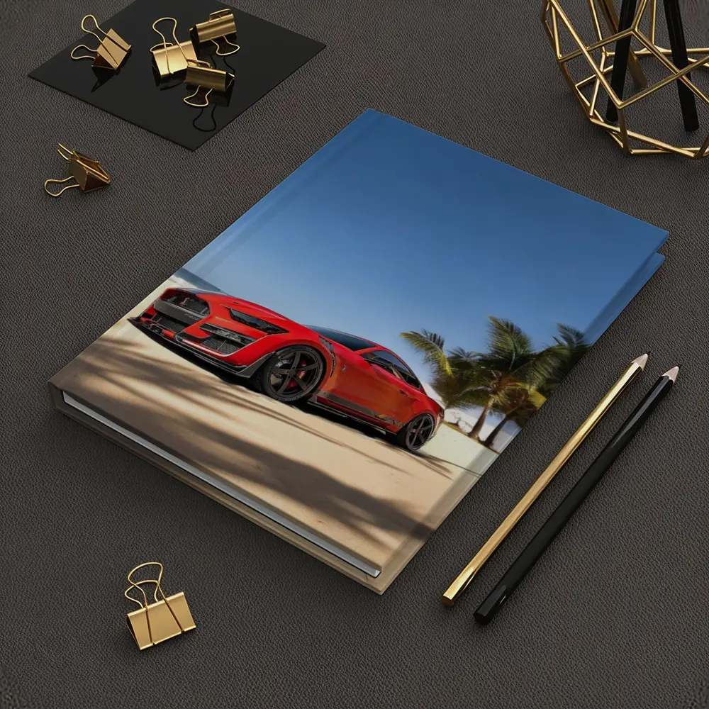 Ford Mustang GT500 Red on Beach – Notebooks
