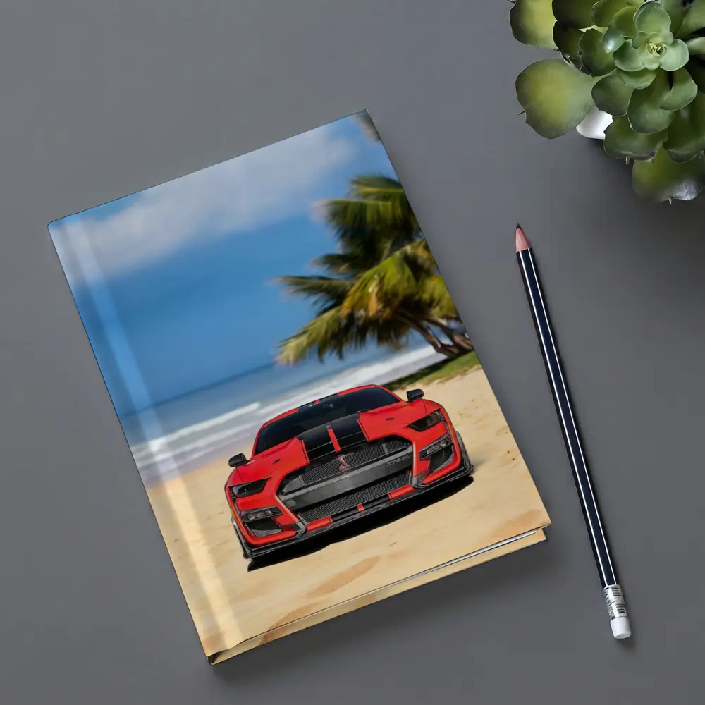 Ford Mustang GT500 Red On Beach – Notebooks