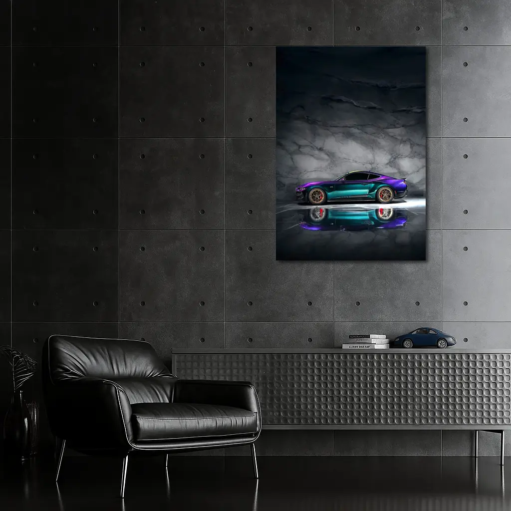 Ford Mustang RTR Purple Teal Studio – Wall Art
