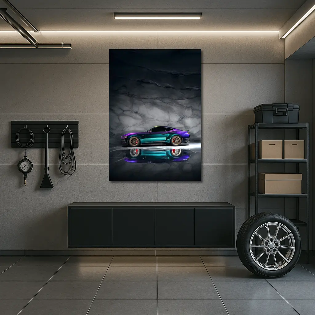 Ford Mustang RTR Purple Teal Studio – Wall Art