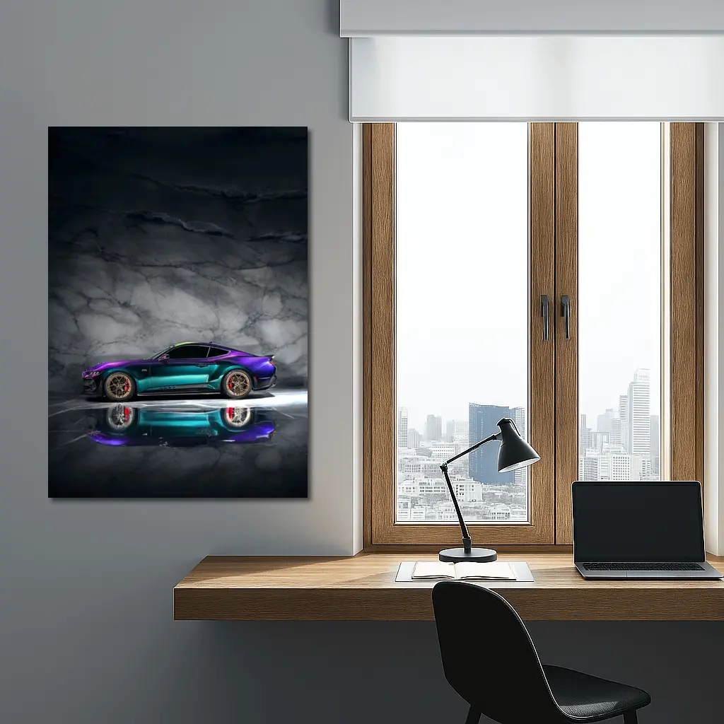 Ford Mustang RTR Purple Teal Studio – Wall Art