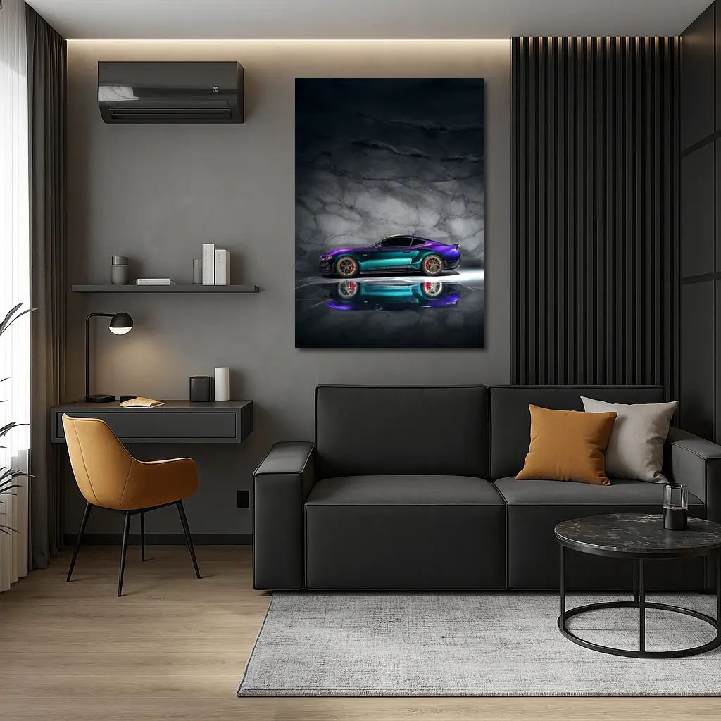 Ford Mustang RTR Purple Teal Studio – Wall Art