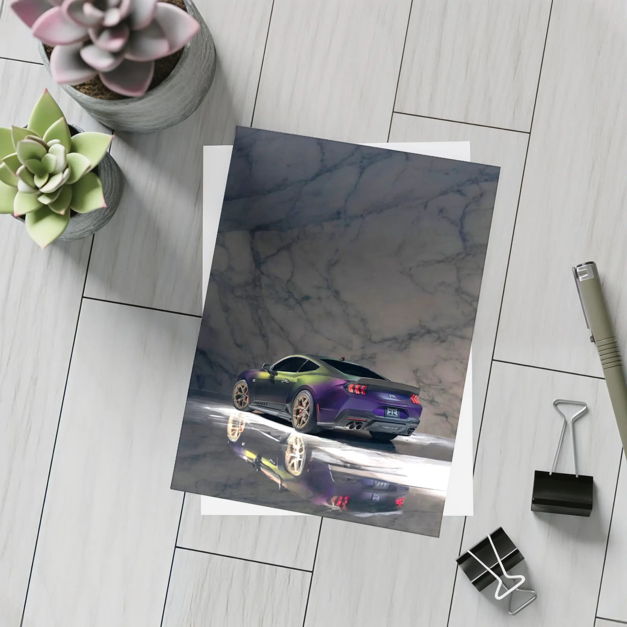 Ford Mustang RTR Purple Gold Marble Studio – Postcards