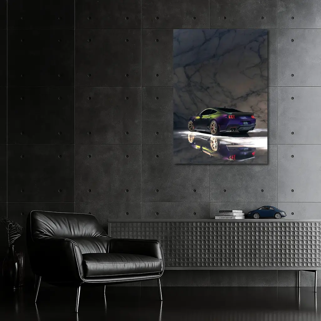 Ford Mustang RTR Purple Gold Marble Studio – Wall Art