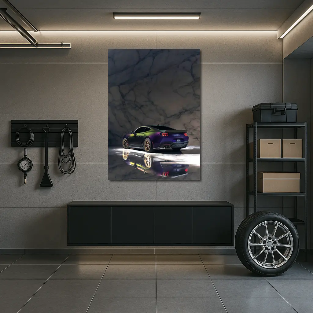 Ford Mustang RTR Purple Gold Marble Studio – Wall Art