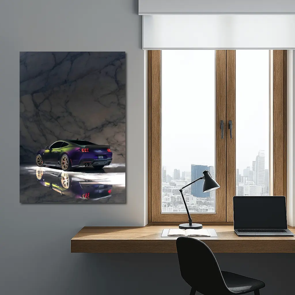 Ford Mustang RTR Purple Gold Marble Studio – Wall Art