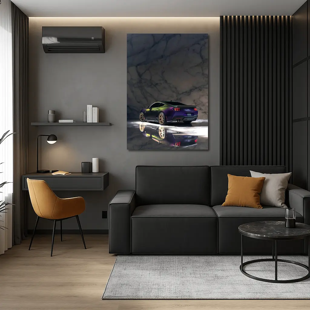 Ford Mustang RTR Purple Gold Marble Studio – Wall Art
