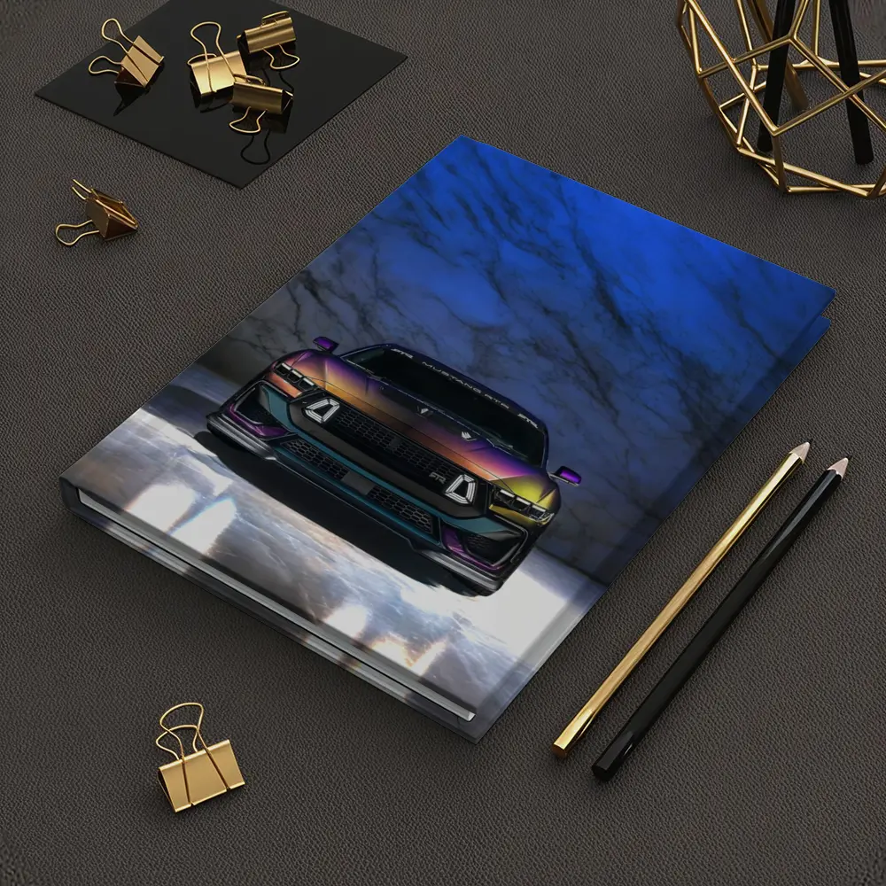 Ford Mustang RTR Multicolor Front Marble Background – Notebooks