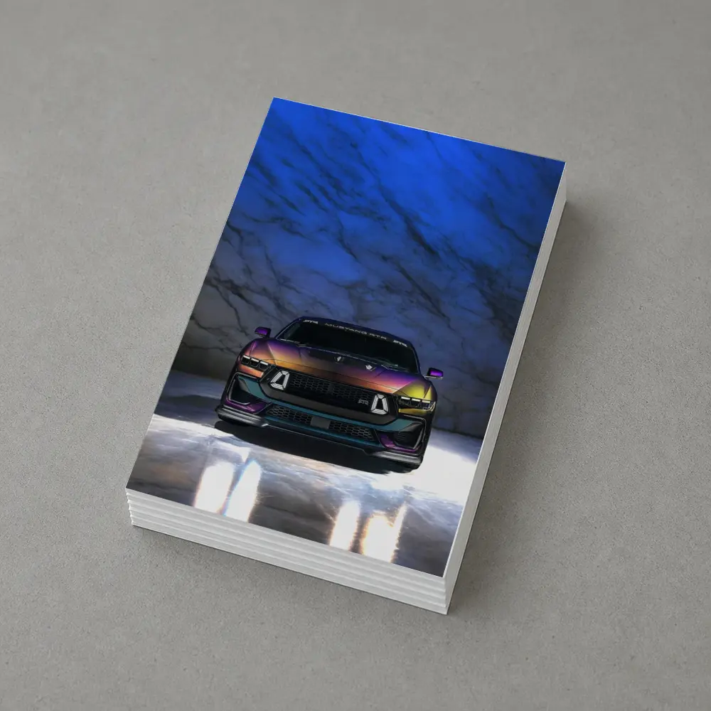 Ford Mustang RTR Multicolor Front Marble Background – Postcards