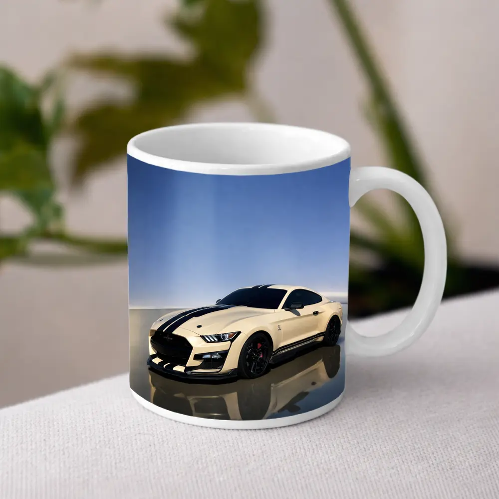 Ford Mustang Shelby GT500 White Racing Stripes – Mugs