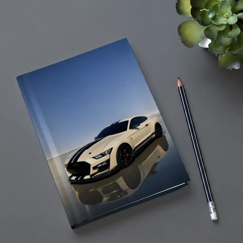 Ford Mustang Shelby GT500 White Racing Stripes – Notebooks
