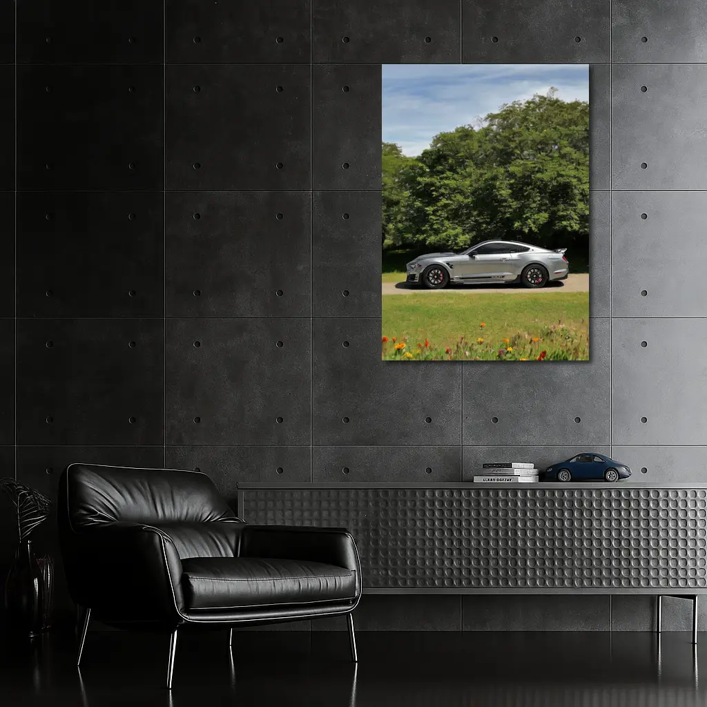 Ford Mustang Shelby GT500 Silver Nature – Wall Art
