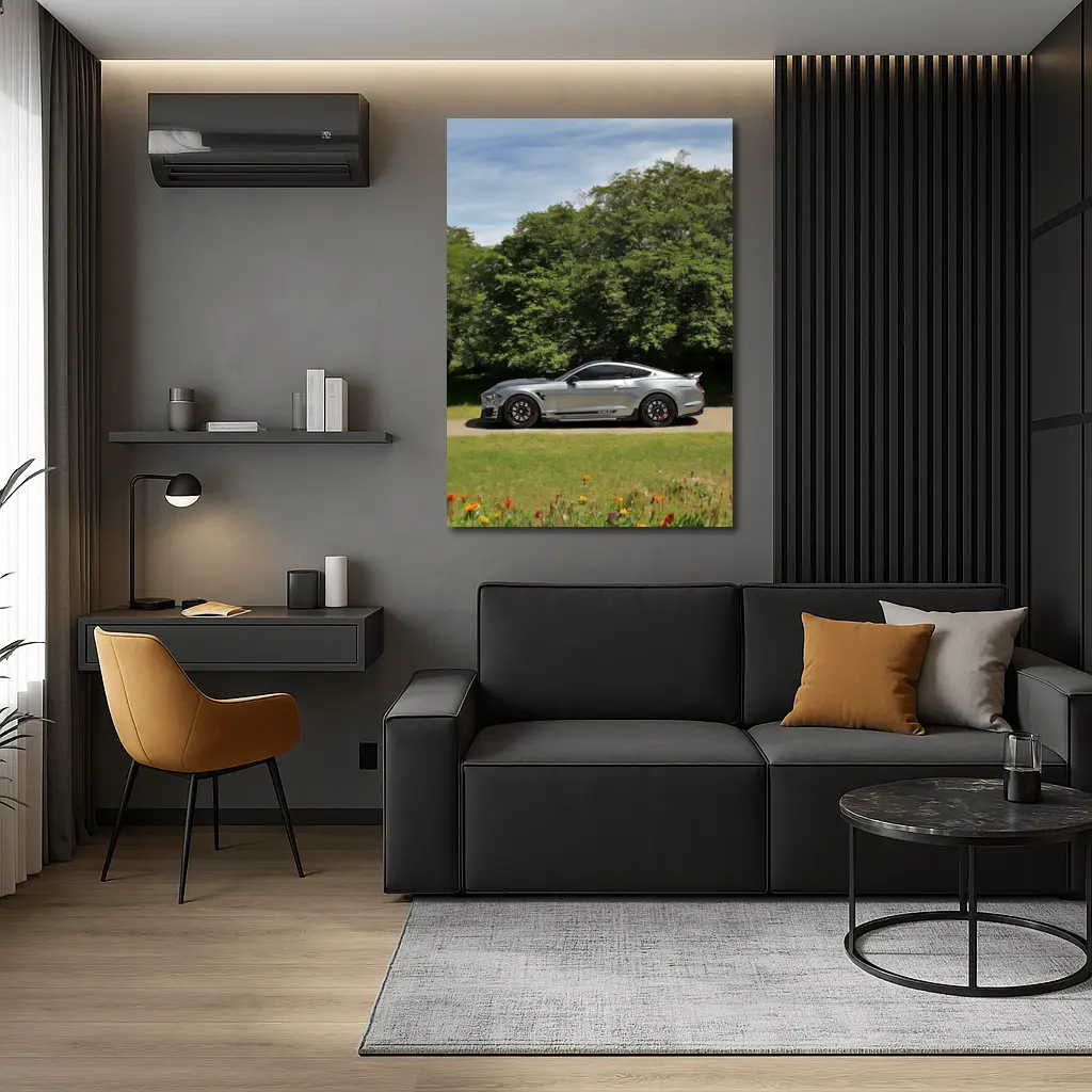 Ford Mustang Shelby GT500 Silver Nature – Wall Art
