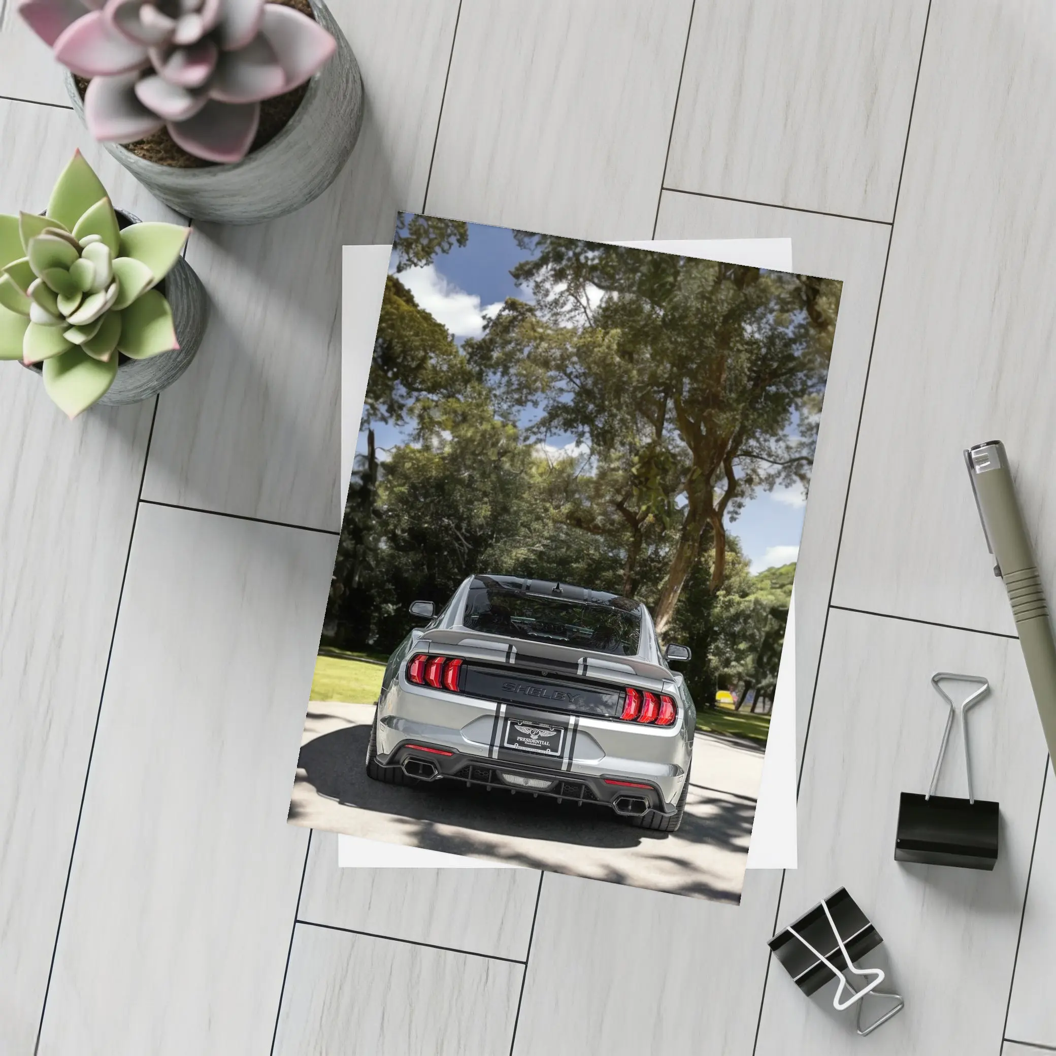 Ford Mustang Shelby GT500 Rear View Trees – Postcards