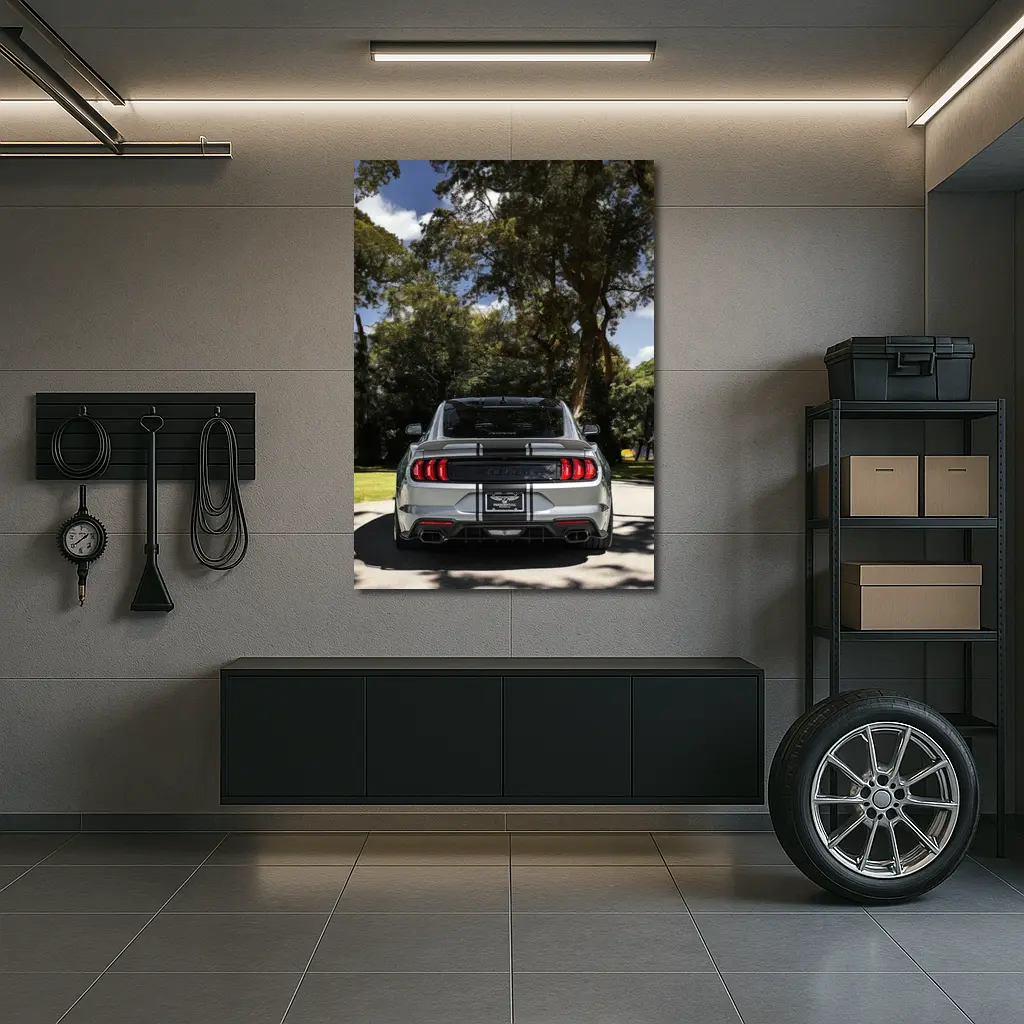 Ford Mustang Shelby GT500 Rear View Trees – Wall Art