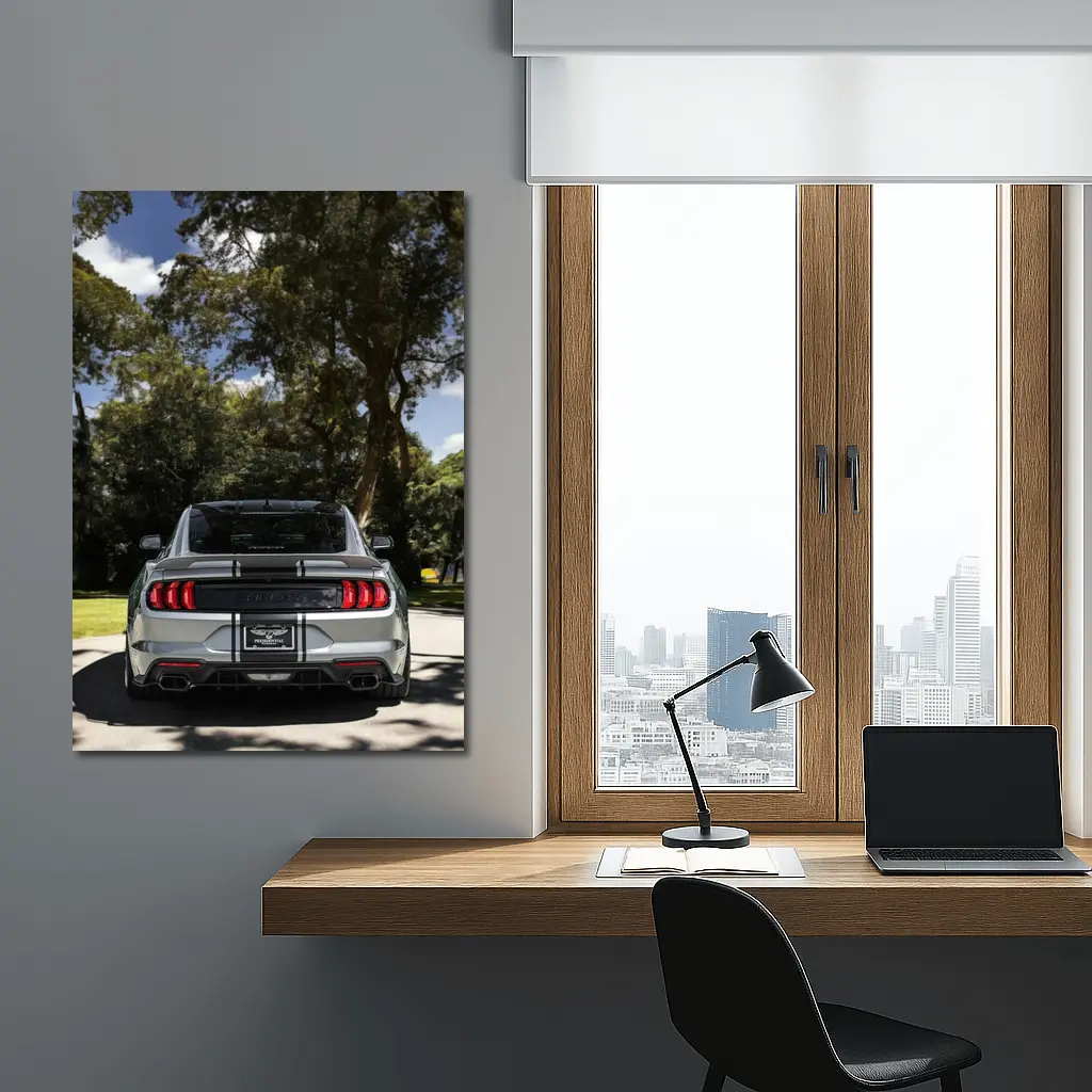 Ford Mustang Shelby GT500 Rear View Trees – Wall Art