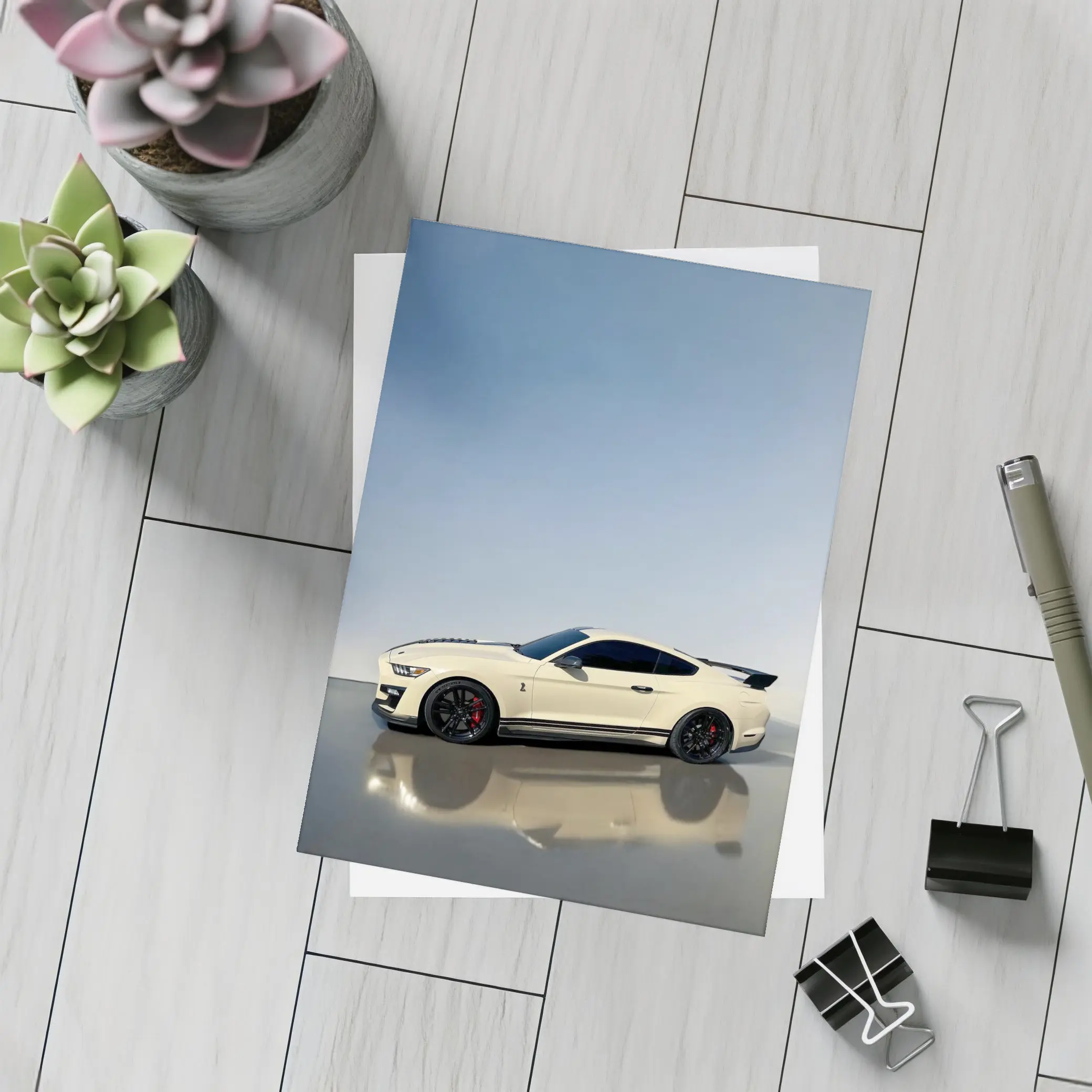 Ford Mustang Shelby GT500 White Studio – Postcards