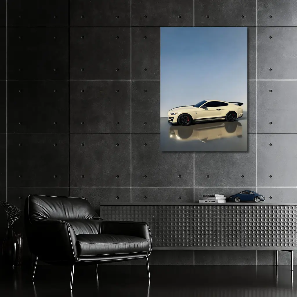Ford Mustang Shelby GT500 White Studio – Wall Art