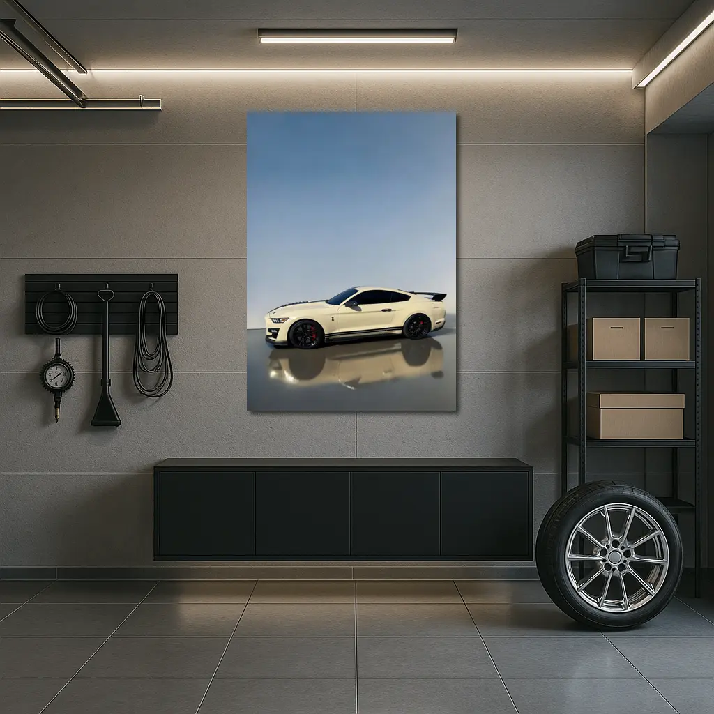 Ford Mustang Shelby GT500 White Studio – Wall Art