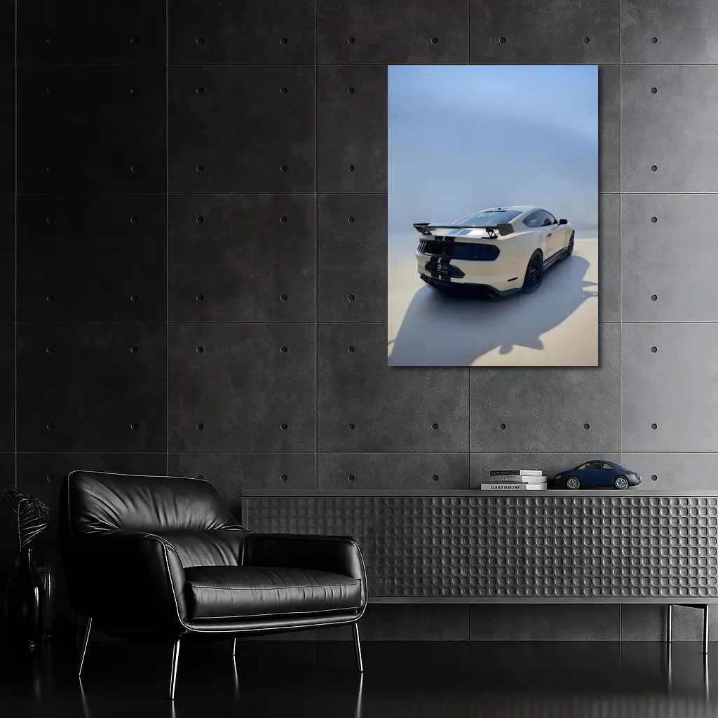 Ford Mustang Shelby GT500 White Desert – Wall Art