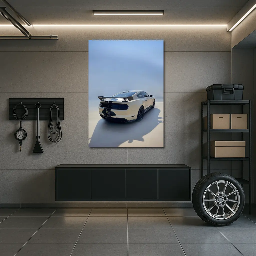 Ford Mustang Shelby GT500 White Desert – Wall Art