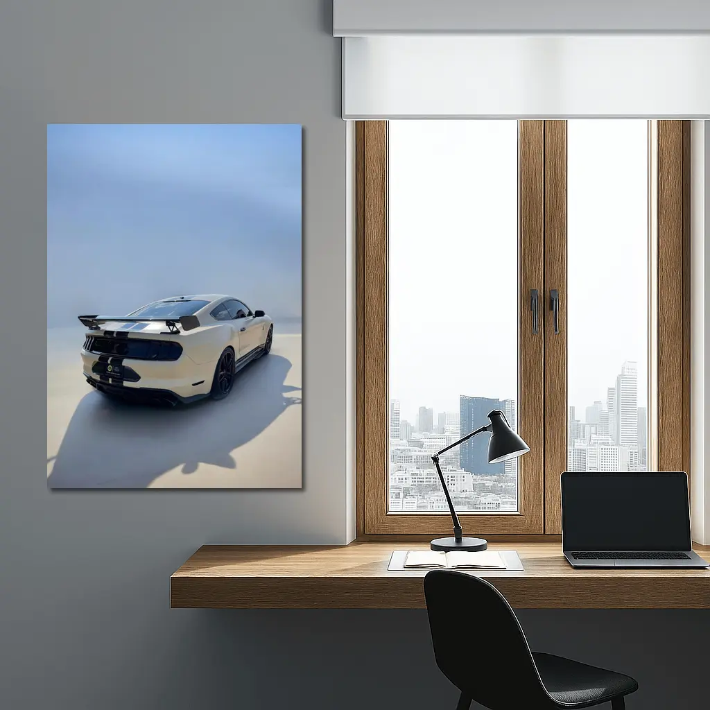Ford Mustang Shelby GT500 White Desert – Wall Art