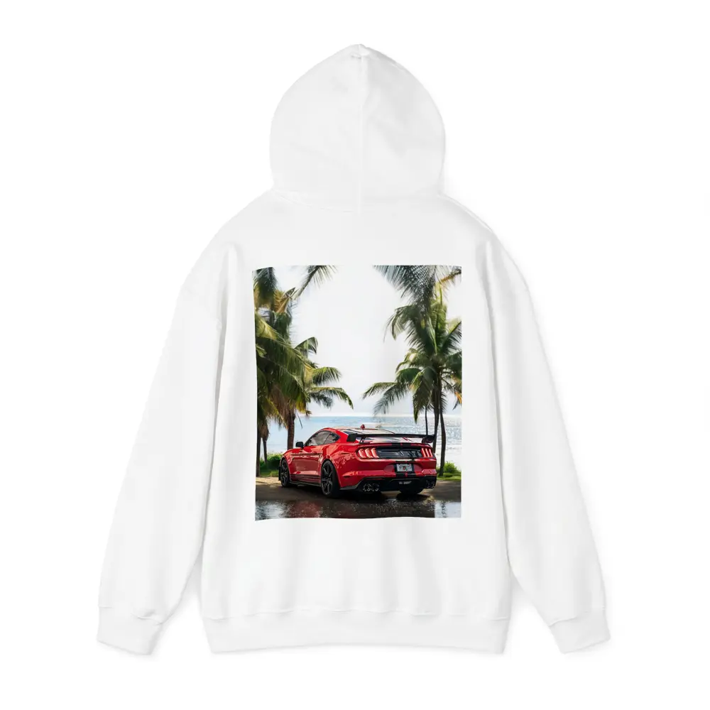 Ford Mustang Shelby GT500 Red Beach Palm Trees – Hoodies
