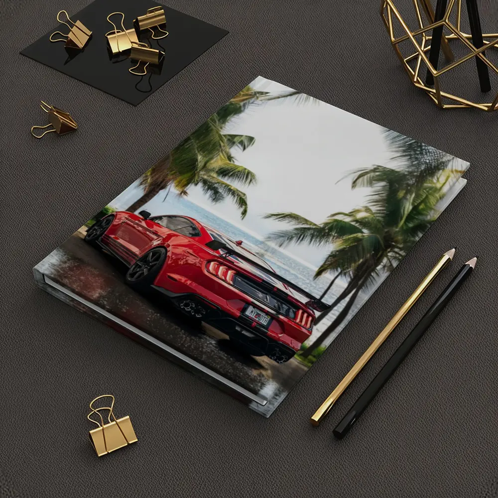 Ford Mustang Shelby GT500 Red Beach Palm Trees – Notebooks