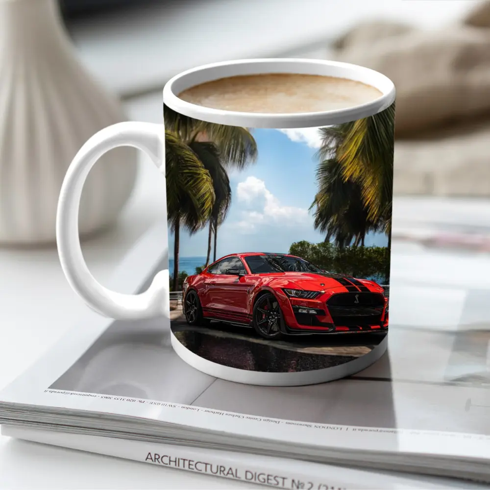 Ford Mustang Shelby GT500 Red Palm Trees – Mugs