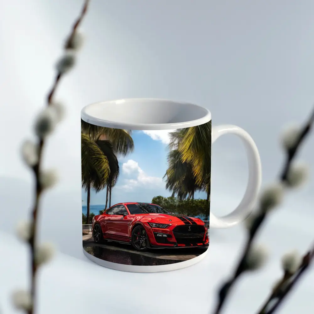 Ford Mustang Shelby GT500 Red Palm Trees – Mugs