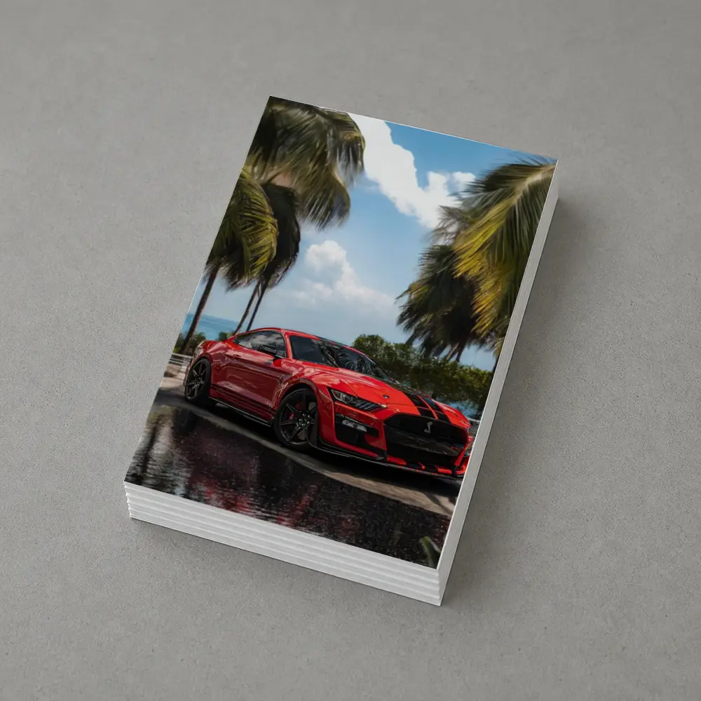 Ford Mustang Shelby GT500 Red Palm Trees – Postcards
