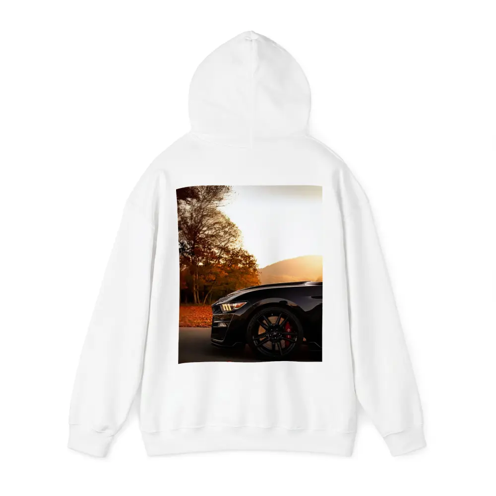 Black Ford Mustang Autumn Sunset Mountain – Hoodies