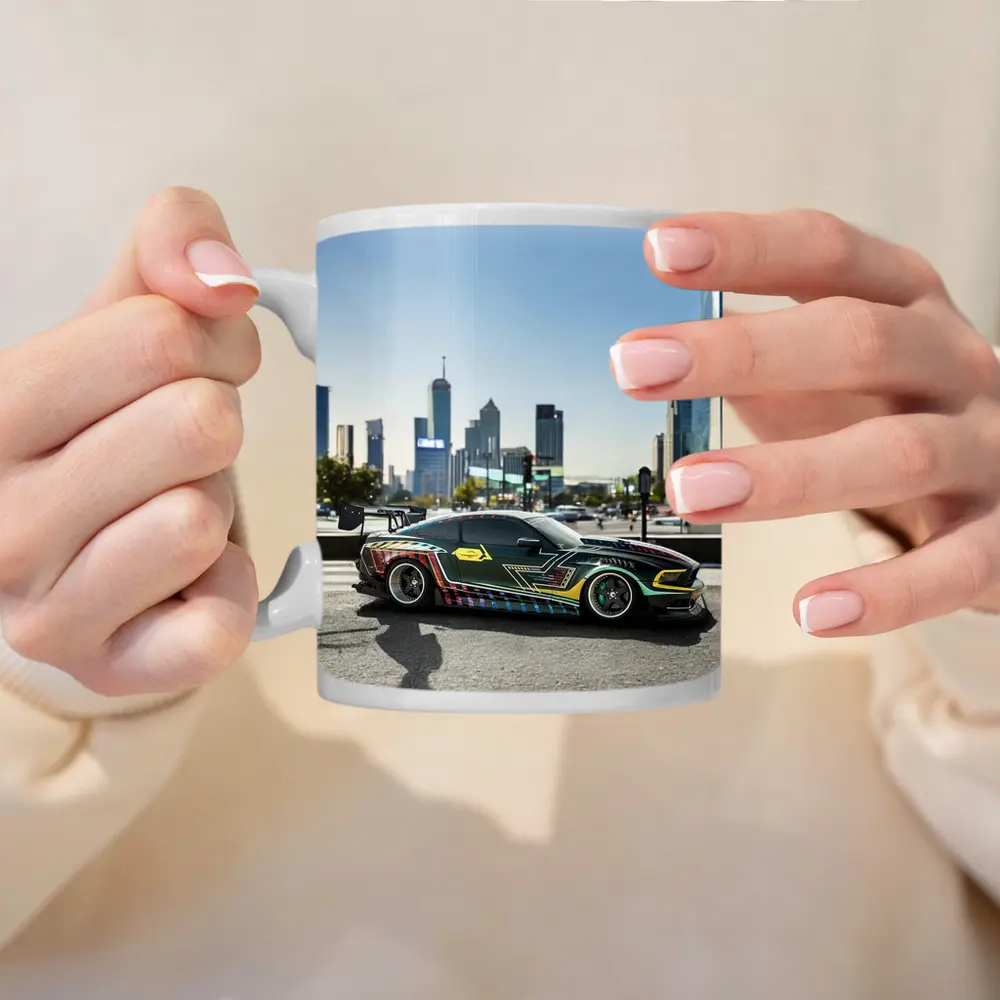 Ford Mustang Custom Wrap City Skyline – Mugs
